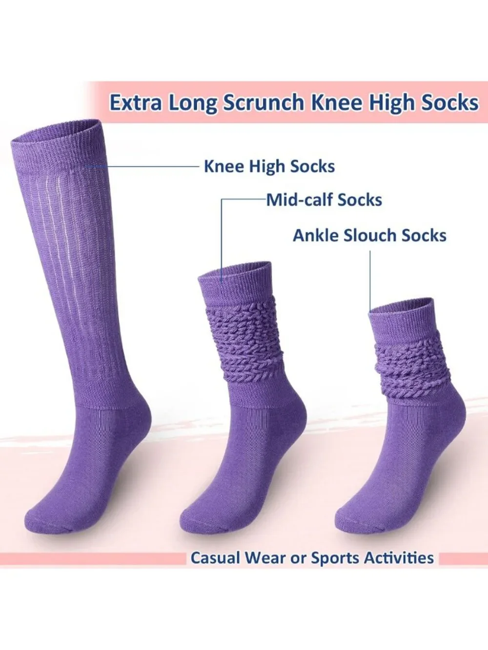 14 Pairs Colorful Slouchy Scrunch Socks for Women - Bright, Fun & Cozy Footwear